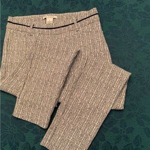 Zac & Rachel Black and White Pull On Slim Ankle-length Pants